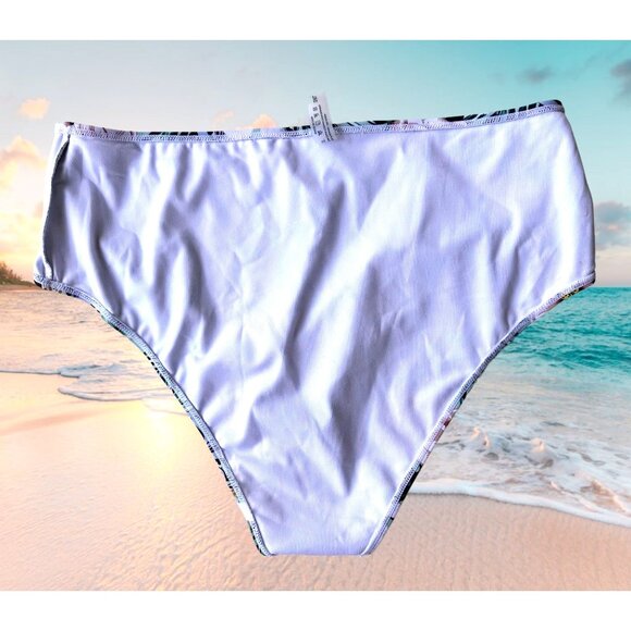 Bikini Bottoms 3XL New Full Coverage Wide High Leg Stretch Waist Floral … - Picture 12 of 14